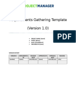 Requirements Gathering Template (Version 1.0)