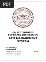 Atm Management System: Object Oriented Software Engineering