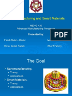 Nanomanufacturing and Smart Materials: MENG 439 Advanced Manufacturing Processes