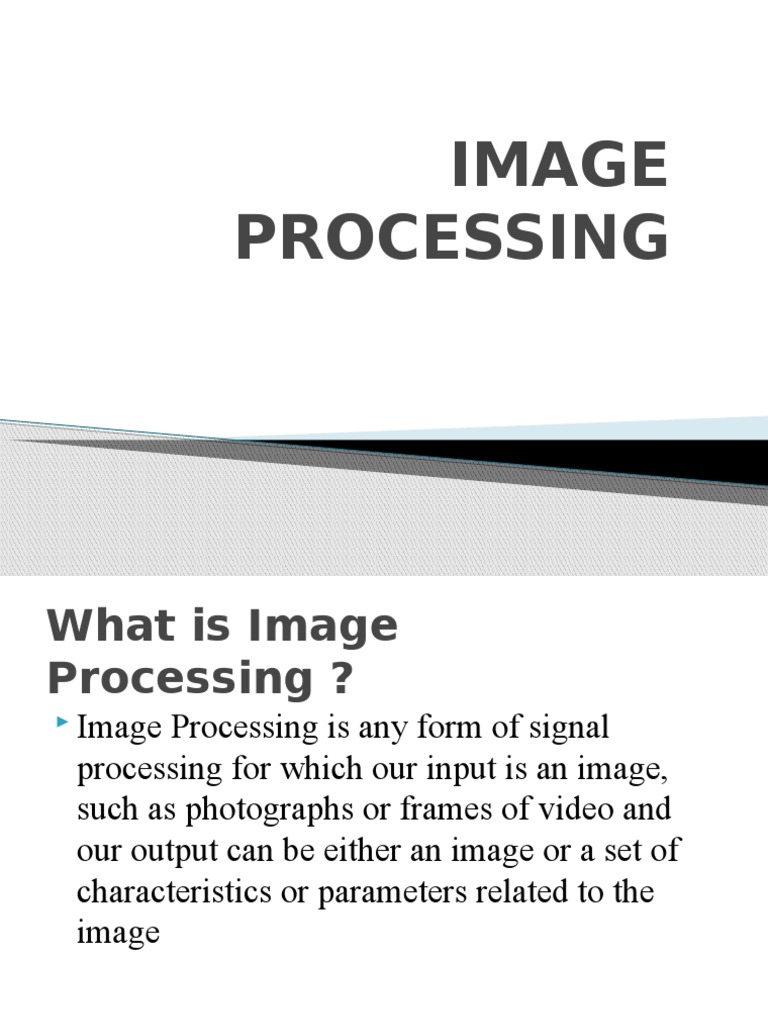 Image Processing Techniques Overview | PDF | Application Programming ...