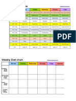 Weekly Schedule: Time / Period Monday Tuesday Wednesday Thursday Friday