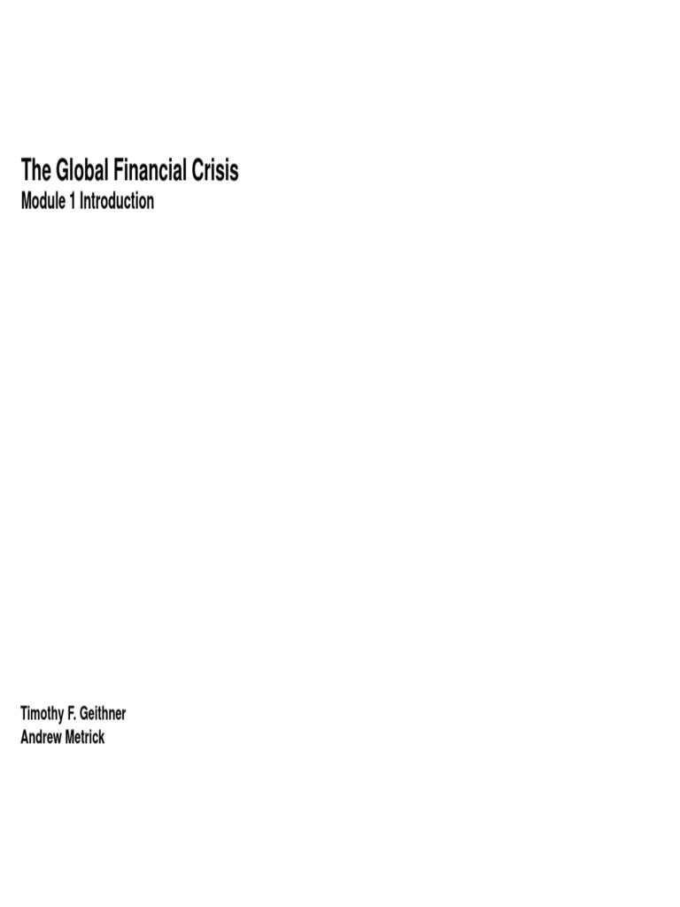 Understanding the Global Financial Crisis | PDF | Financial Crisis Of ...