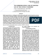 Exploring Health Communication: Case of Lesotho in The Face of The Covid19 Pandemic