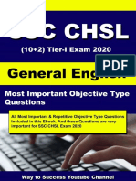 General English For SSC CHSL Exam