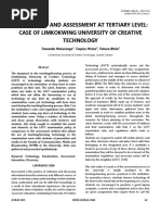 Technology and Assessment at Tertiary Level Case of Limkokwing University of Creative Technology