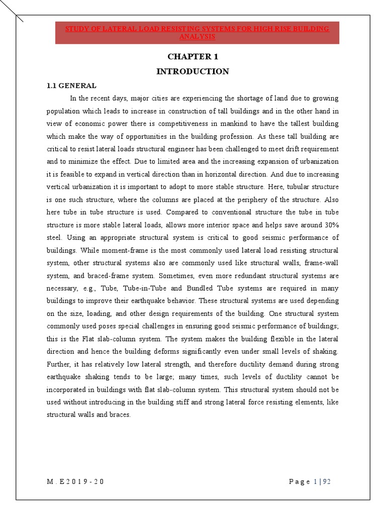 High-Rise Building Structural Systems | PDF | Beam (Structure) | Column