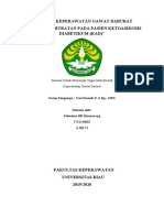 Makalah Keperawatan Gawat Darurat "Kegawatdaruratan Pada Pasien Ketoasidosis Diabetikum (Kad) "