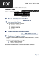 Switching System: University of Dhaka