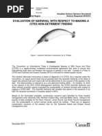 Download Department of Fisheries and Oceans Non-Detriment Report on Narwhal by NunatsiaqNews SN45556887 doc pdf