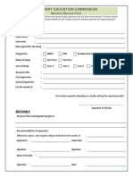 Monthly Record Form PDF