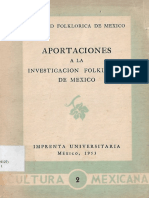 Mendoza, Vicente - Cincuenta Años de Investigaciones Folklóricas en Mexico