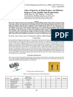 Appropriate Selection of Spacers at Ring Frame An Effective Measure To Improve Yarn Quality and Productivity PDF