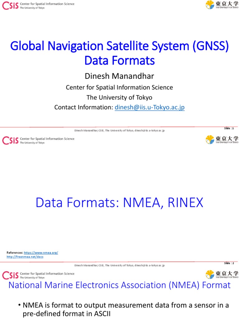 GNSS 10 Introduction DataFormats | PDF | Global Positioning System ...
