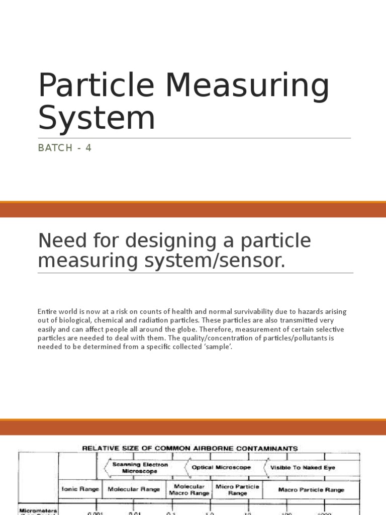 Particle Measuring System | PDF | Ionizing Radiation | Particulates
