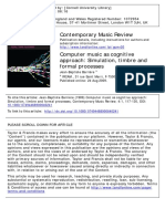 Contemporary Music Review: To Cite This Article: Jean-Baptiste Barrière (1989) Computer Music As Cognitive Approach