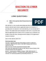 Introduction To Cyber Security: Long Questions