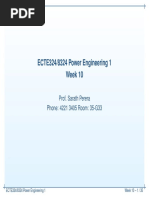 ECTE324/8324 Power Engineering 1 Week 10: Prof. Sarath Perera Phone: 4221 3405 Room: 35-G33