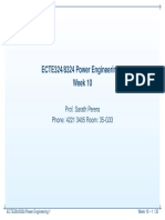 ECTE324/8324 Power Engineering 1 Week 10: Prof. Sarath Perera Phone: 4221 3405 Room: 35-G33