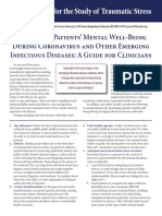 Caring For Patients' Mental Well-Being During Coronavirus and Other Emerging Infectious Diseases: A Guide For Clinicians