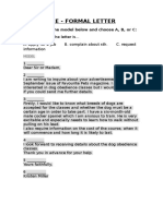 FCE Formal Letter PDF