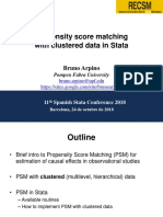 Propensity Score Matching With Clustered Data in Stata: Bruno Arpino
