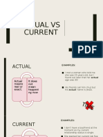 Actual VS current