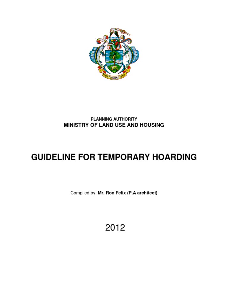Guideline For Temporary Hoarding: Ministry of Land Use and Housing ...