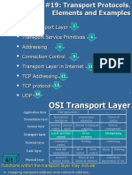 19. Transport Protocols. Elements and Examples