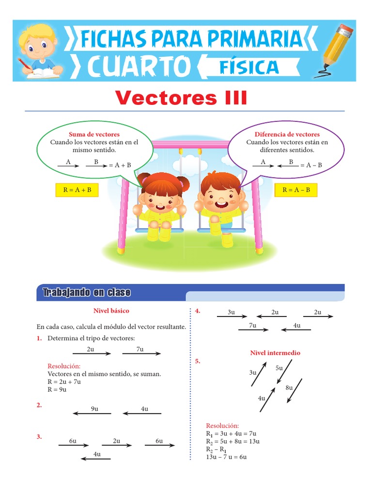 Ejercicios de Suma y Resta de Vectores | PDF | Vector Euclidiano ...