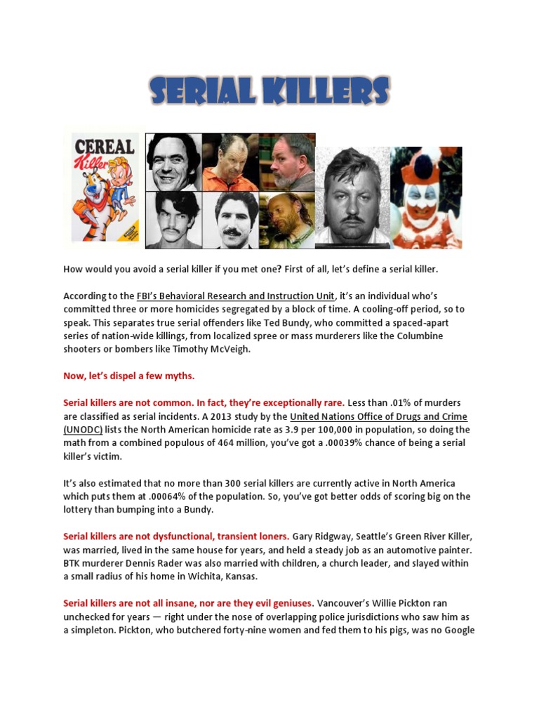 Serial Killers Pdf Serial Killer Psychopathy