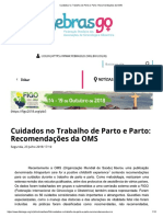 Cuidados No Trabalho de Parto e Parto - Recomendações Da OMS