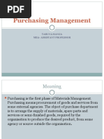 Purchasing Management: Taruna Banga Mba-Assistant Professor