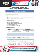 Support Material / Material de Apoyo Learning Activity 2 / Actividad de Aprendizaje 2