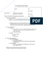 KU Lesson Plan Format Template