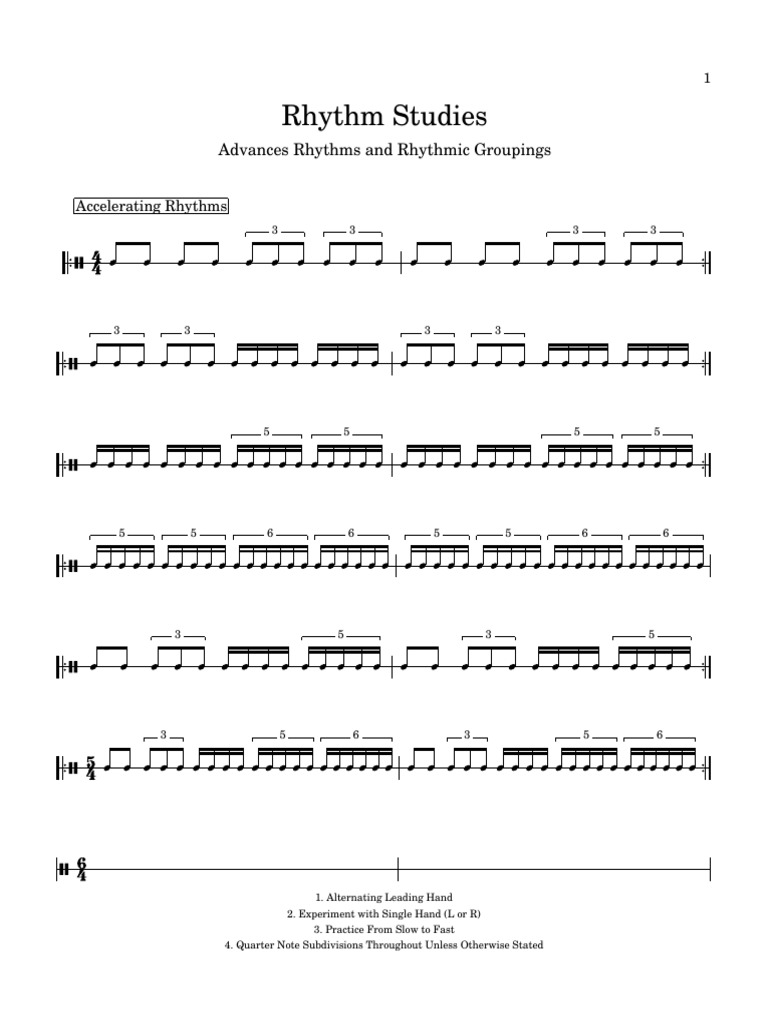 Rhythm Studies: Advances Rhythms and Rhythmic Groupings | PDF