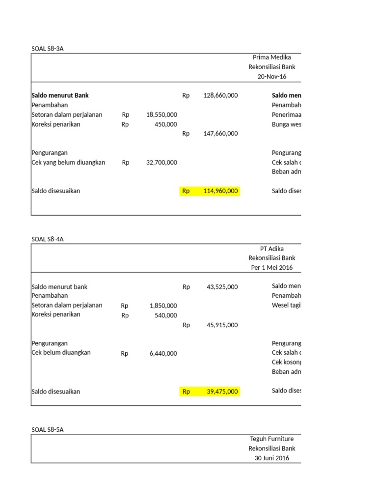 Rekonsiliasi Bank Xlsx