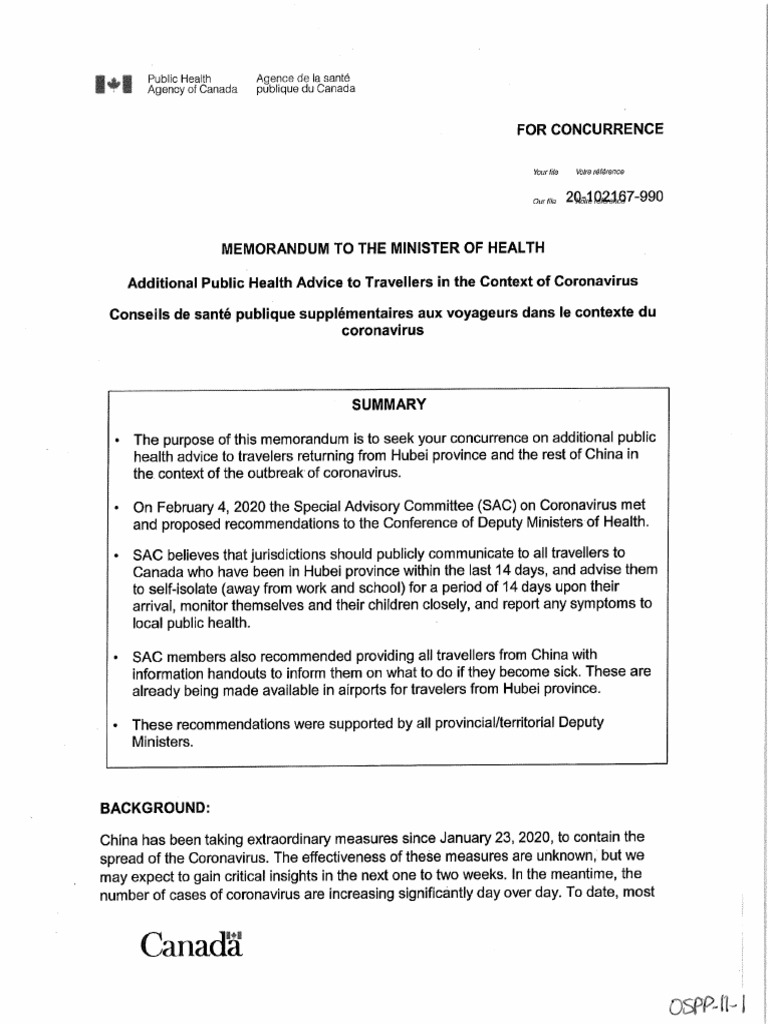 CANADA BRIEFING NOTES intelligence overview