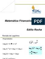 2 - Curso DSC - Transparencia - Matematica Financeira - Extra - Prof Edilio Rocha