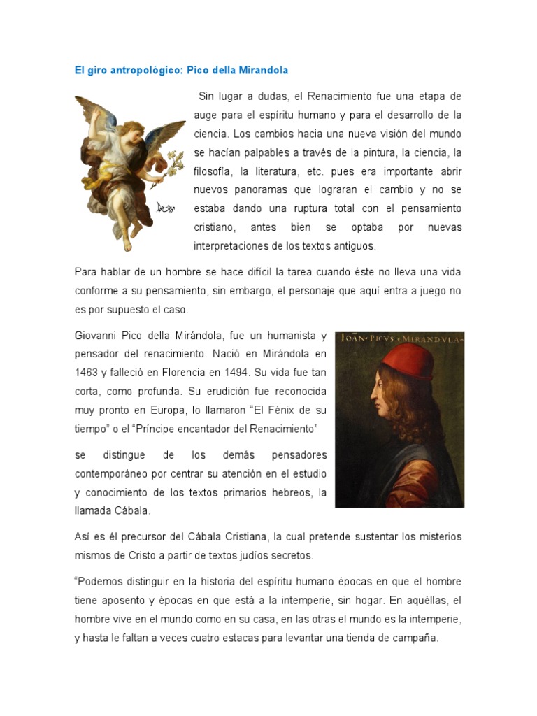 SESION 2 El Giro Antropológico PDF Renacimiento Kábala