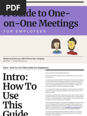 Guide to One-on-Ones for Employees