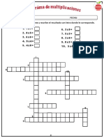 Crucigramas de Multiplicaciones