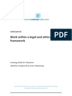 Work Within Legal & Ethical Framework CHCCS301A PDF