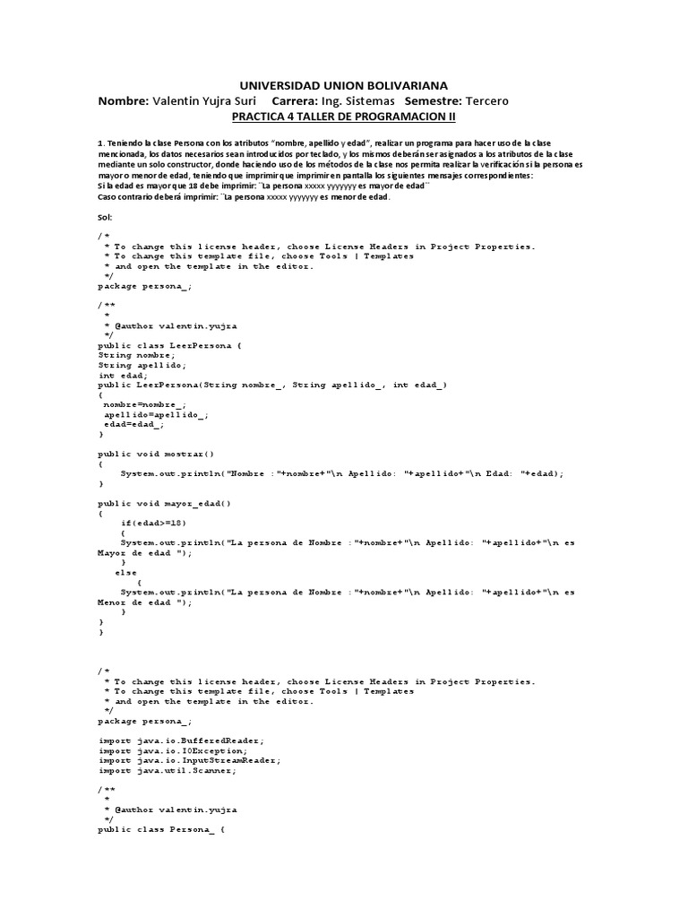 Practica 4 Taller | PDF | Programación de computadoras | Ingeniería de ...