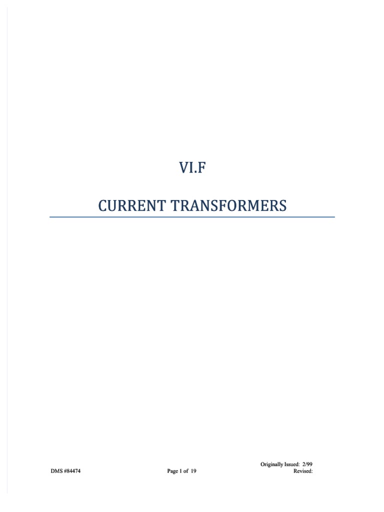 Instrument Transformer | PDF | Transformer | Electricity