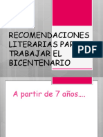 6) RECOMENDACIONES LITERARIAS PARA  TRABAJAR EL BICENTENARIO.pptx