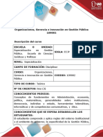 Presentación Curso Organizaciones Gerencia e Innovación en Gestión Pública en Formato PDF