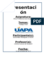 Trabajo Final Etica Profesional Del Docente Sonia