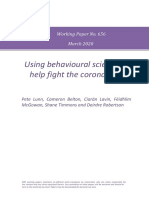 Using Behavioural Science To Help Fight The Coronavirus: Working Paper No. 656 March 2020