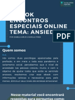 Encontros Especiais Online - Ansiedade