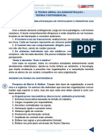 Aula 16 Introducao A Teoria Geral Da Administracao Teoria Contingencial PDF